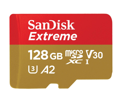 Nośnik pamięci SANDISK Extreme 128GB microSDXC 160/90 MB/s A2 V30 U3 SDSQXA1-128G-GN6MA